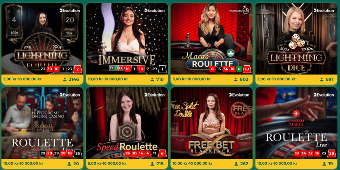 klirr live casino