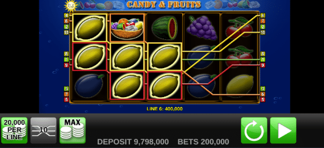 Candy and Fruits slot merkur