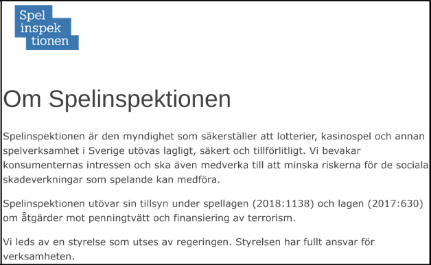 Spelinspektionen 1